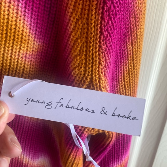 YFB NWT Boho Tie-Dye Long Sleeve Button Down 100% Cotton Knit Sweater Small - Picture 7 of 10